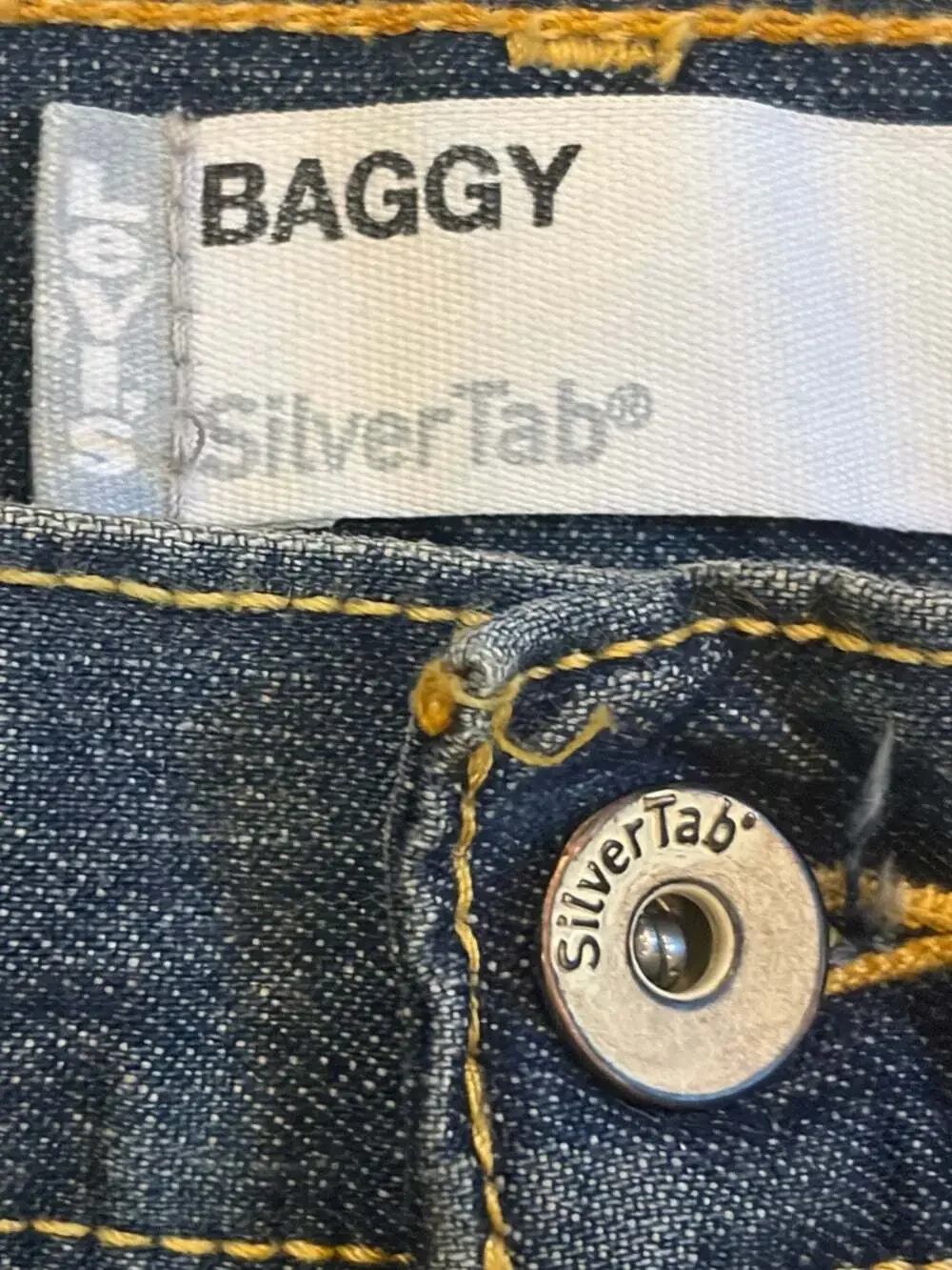 Levi's Silver Tab Jeans Men's 34x32 Blue Dark Wash Baggy Straight Leg NWTs